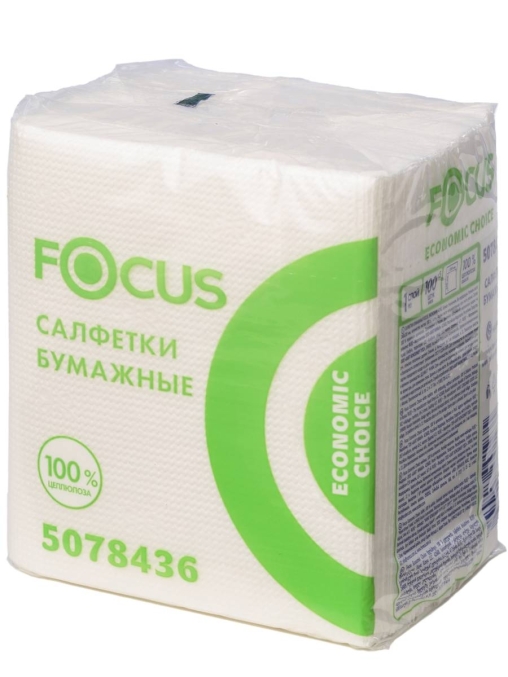 Салфетки бумажные Focus Economic Choice Белые 24×20 см 100 л.