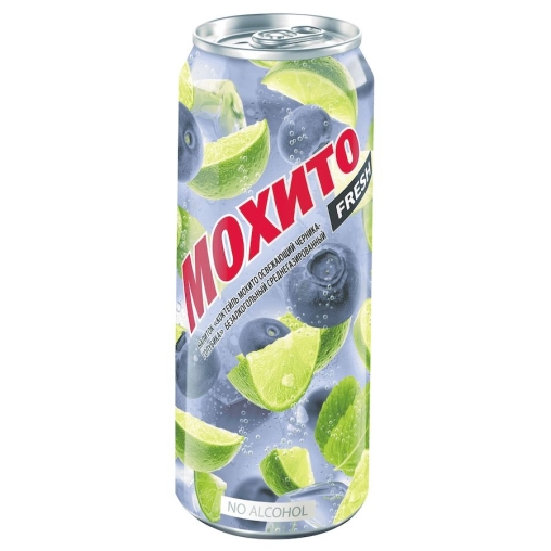 Напиток газированный Очаково Мохито Черника Голубика 450 мл ж/б