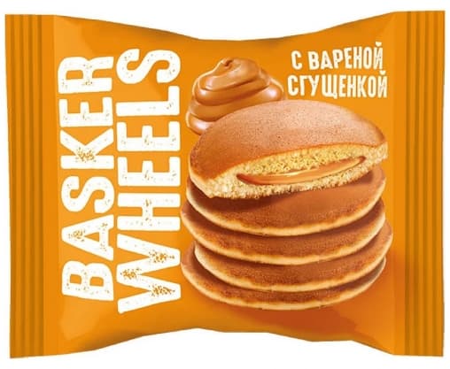 Пирожное панкейк Basker Wheels вареная сгущенка 36 г