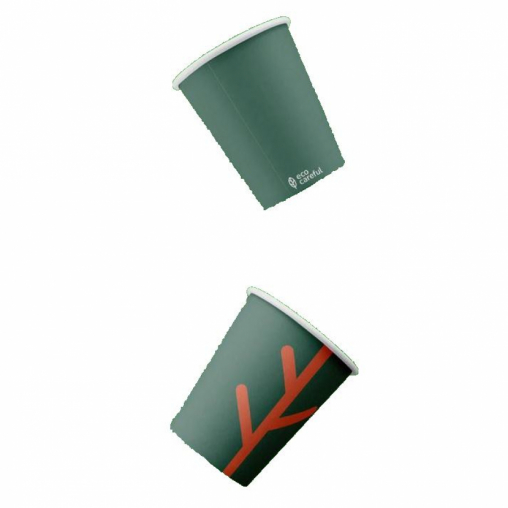 Бумажный стакан Ecopak ЭКО два цвета d=80 250 мл