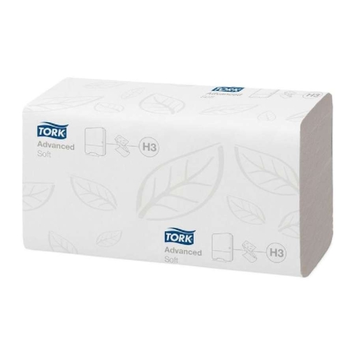Полотенца бумажные TORK Advanced листовые ZZ-сложение 2-слойные 23×23 см 190 л.