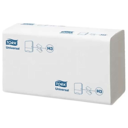 Полотенца бумажные TORK Universal Singlefold листовые ZZ-сложение 1-слойные 23×23 см 250 л.