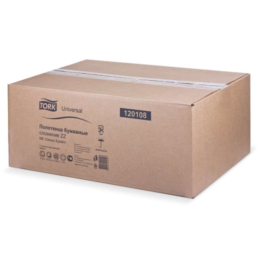 Полотенца бумажные TORK Universal Singlefold листовые ZZ-сложение 1-слойные 23×23 см 250 л.