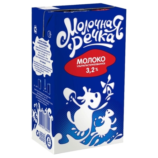 Молоко Молочная Речка 3,2% тетрапак 973 мл Молоко Молочная Речка 3,2% тетрапак 973 мл