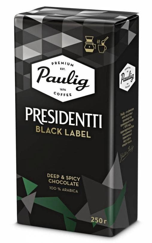 Кофе молотый Paulig Presidentti Black Label 250 г