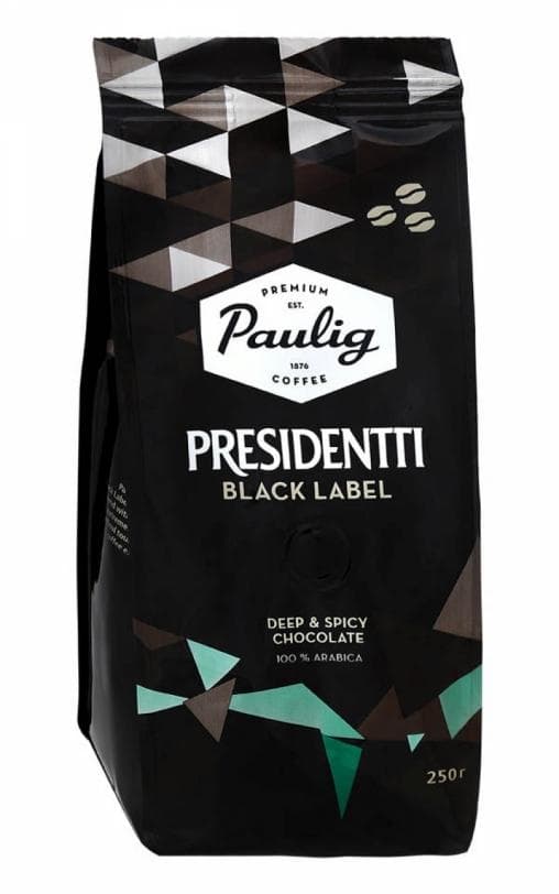 Кофе в зернах Paulig Presidentti Black Label 250 г