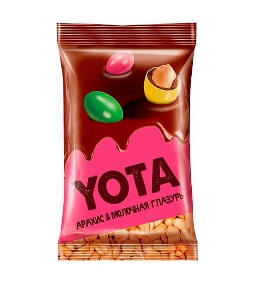 Арахис YOTA в молочно-шоколадной и сахарной глазури 40 гр