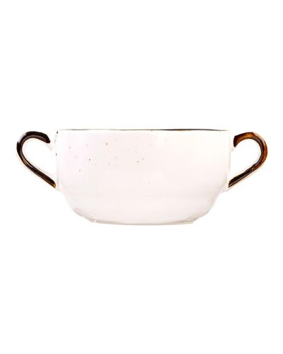 Чашка бульонная Пастораль фарфоровая 270 мл Оранжевая