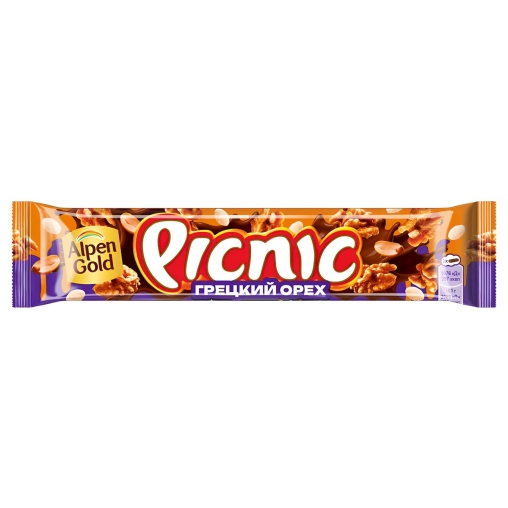 Батончик шоколадный Picnic Грецкий орех 52 г