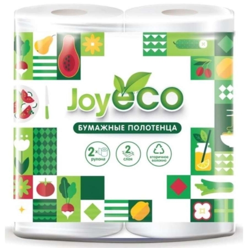Полотенца бумажные JOY Eco mini 2-слойные 2 рулона