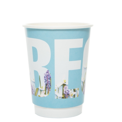 Стакан бумажный 2-слойный ВЕСНА Голубой d=90 350 мл