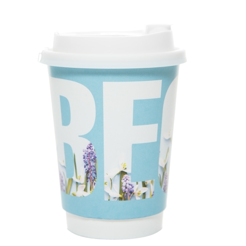 Стакан бумажный 2-слойный ВЕСНА Голубой d=90 350 мл