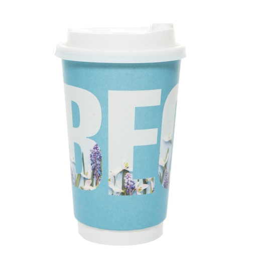 Стакан бумажный 2-слойный ВЕСНА Голубой d=90 450 мл