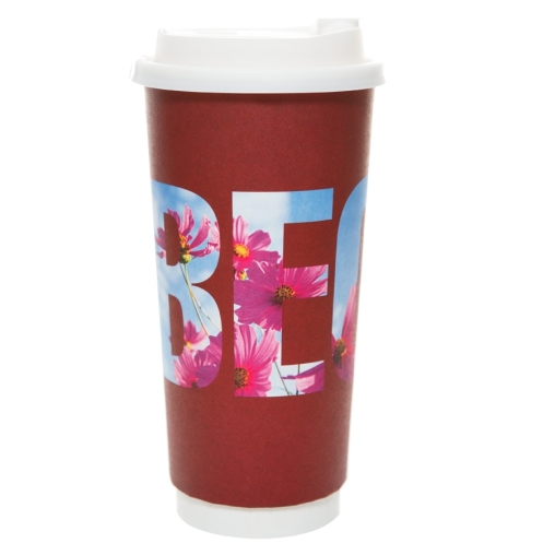 Стакан бумажный 2-слойный ВЕСНА Красный d=90 550 мл