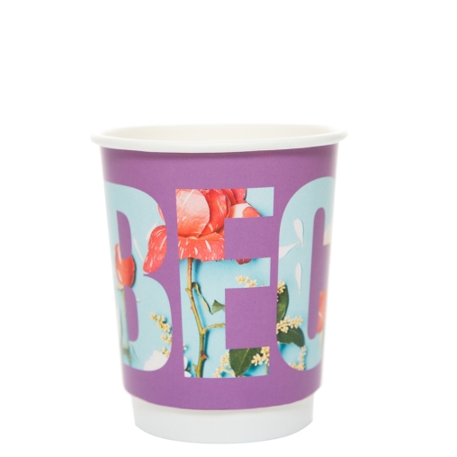 Стакан бумажный 2-слойный ВЕСНА Фиолетовый d=80 250 мл