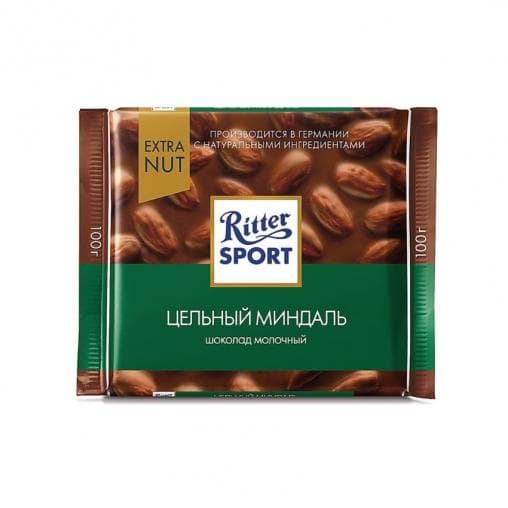 Шоколад Ritter Sport Молочный с цельным миндалем 100 г