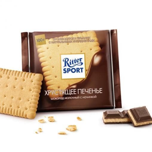 Шоколад Ritter Sport молочный Хрустящее печенье 100 г