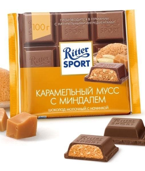 Шоколад Ritter Sport Карамельный Мусс с Миндалем 100 г