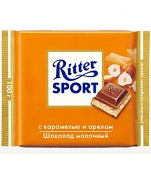 Шоколад Ritter Sport Фундук и Карамель 100гр