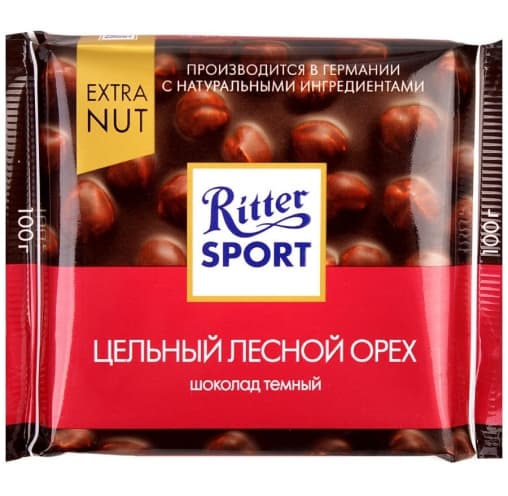 Шоколад Ritter Sport Темный Цельный Лесной Орех 100 г