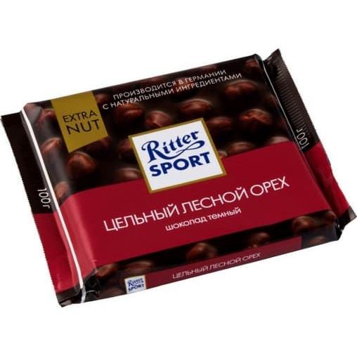 Шоколад Ritter Sport Темный Цельный Лесной Орех 100 г