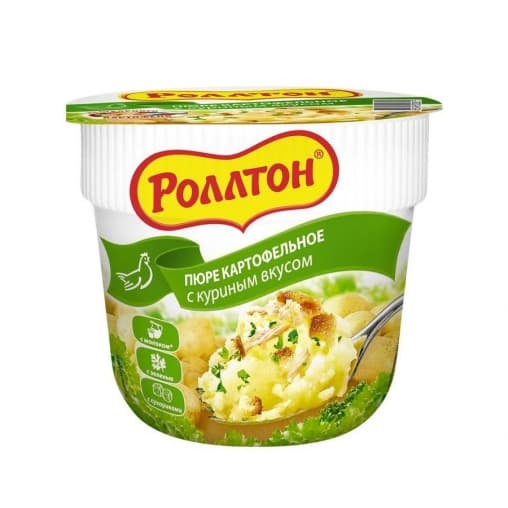 Роллтон пюре картофельное с куриным вкусом стакан 40 г