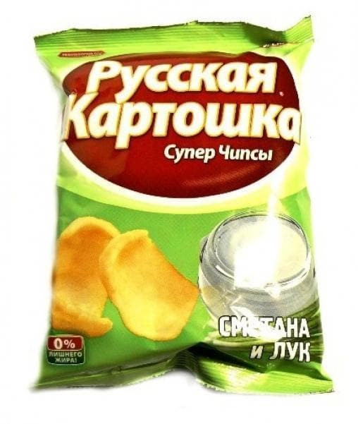 Чипсы Русская Картошка Сметана и лук 20 г