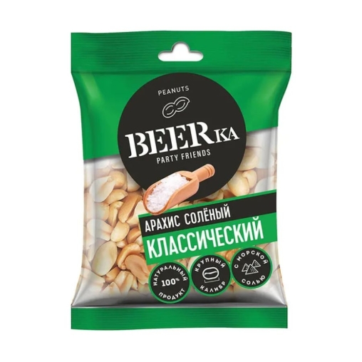 Арахис соленый BEERKа 30 г Арахис соленый BEERKа 30 г