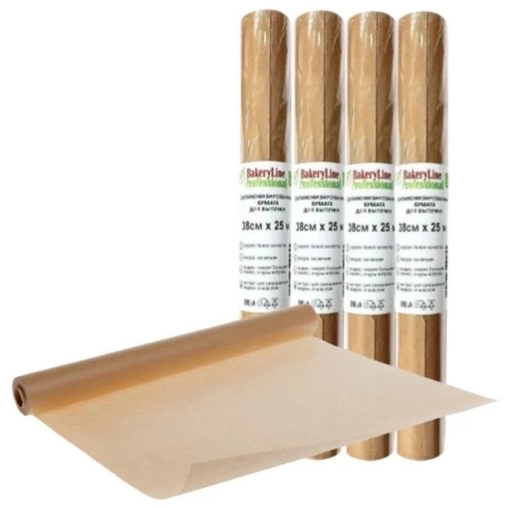 Бумага для выпечки Bakery Line коричневая силиконизированная 38 см ×25 м