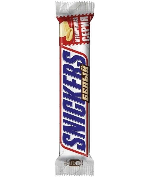 Батончик шоколадный White Snickers super 81 г