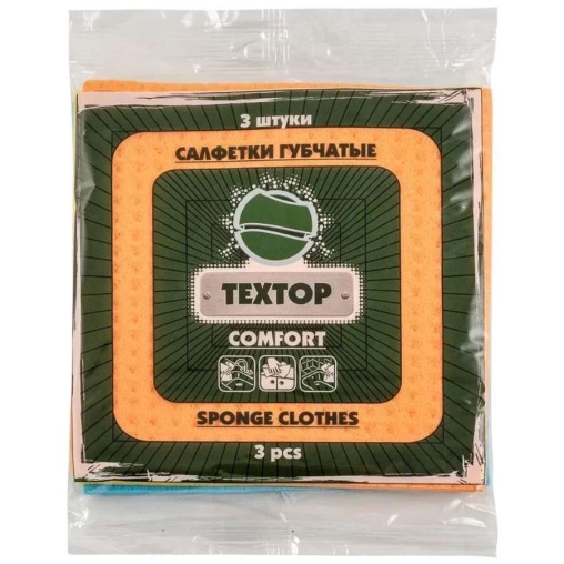 Салфетки губчатые Textop Standart 16×14 см 3 шт.