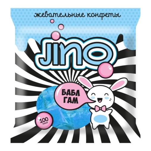 Жевательные конфеты JINO кубик Бабл Гам 100 г