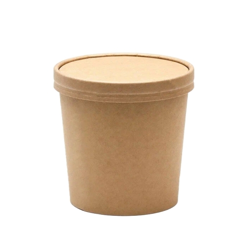 Супница ECOPAK бумажная круглая Крафт d=90 375 мл