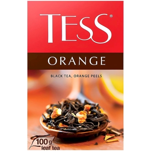 Чай TESS ORANGE черный листовой с ароматом апельсина 100 г