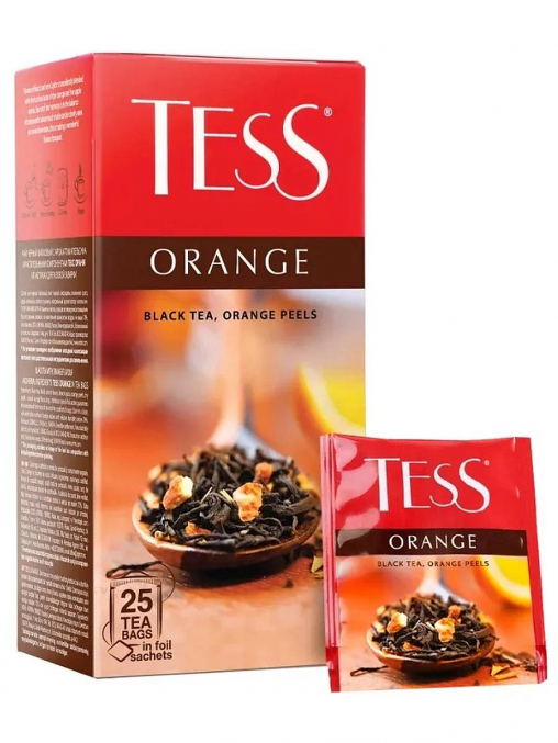 Чай Tess Orange черный листовой аром. 25 пак. × 1,5 г