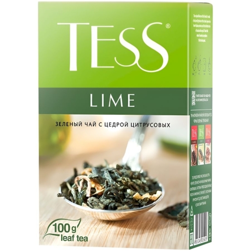 Чай TESS LIME зеленый листовой ароматизированный 100 г