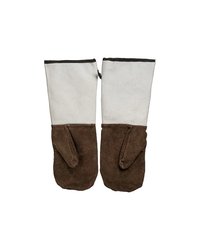 Рукавицы защитные (пара) до 250 С, замша ,L=43см коричнев.,белый