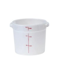 Контейнер для продуктов градуированный полиэтилен 5,7л D=25,2,H=20,2см белый
