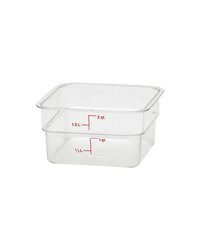 Контейнер для продуктов градуированный поликарбонат 1,9л ,H=10,L=18,5,B=18,5см прозр.