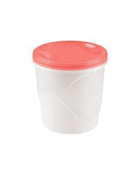 Контейнер для продуктов с завинчивающейся крышкой полипроп. 3,2л D=17,5,H=18см прозр.,красный