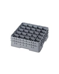 Кассета для бокалов 25 ячеек Dmax=87,Hmax=155мм полипроп. ,H=18,4,L=50,B=50см серый