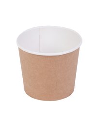 Контейнер бумажный круглый для супа без крыш. 500мл 100мм Выс.: 95мм Round Bowl цвет Крафт OSQ (х30/600)