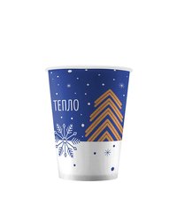 Стакан бумажный 1сл. SP12, 300/355мл "Тепло" НГ Для горячих напитков (х50/1000)