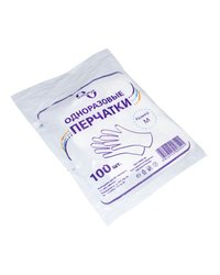 Перчатки ПЭ одноразовые M Оптимум (х100/10000)