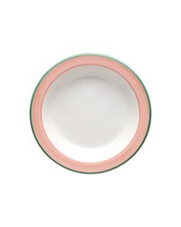 Блюдце «Рио Пинк» для масла фарфор D=11,H=2см белый,розов.