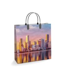 Пакет подарочный 30x30+10см (150) Из мягкого пластика (Рассвет) Интерпак (х1/10)