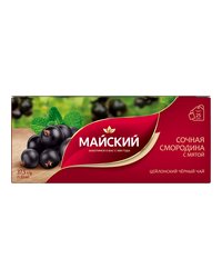 Чай чёрный Майский Сочная СМОРОДИНА с МЯТОЙ 25 пак. × 1,5 г