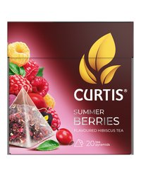 Чай травяной в пирамидках CURTIS "Summer Berries" 20 пирамидок, с яркими фруктово-ягодными нотами и кусочками сладкой малины, фруктовый ароматизированный