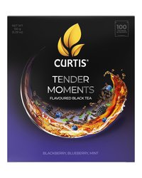 Чай черный в пакетиках CURTIS "Tender Moments" 100 пакетиков, c черникой, ежевикой и мятой, мелколистовой