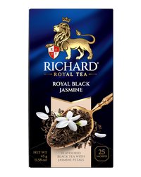 Чай Richard "Royal Black Jasmine" черный ароматизированный 25 сашетов